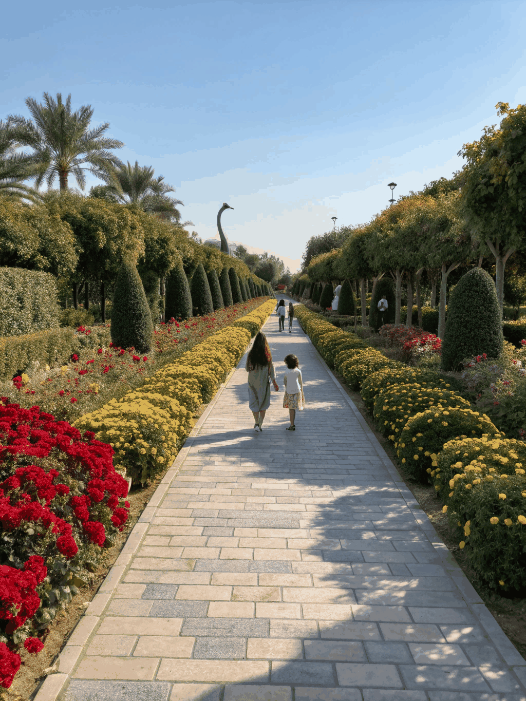 Salman Al-Farisi Heritage Garden with palm trees
